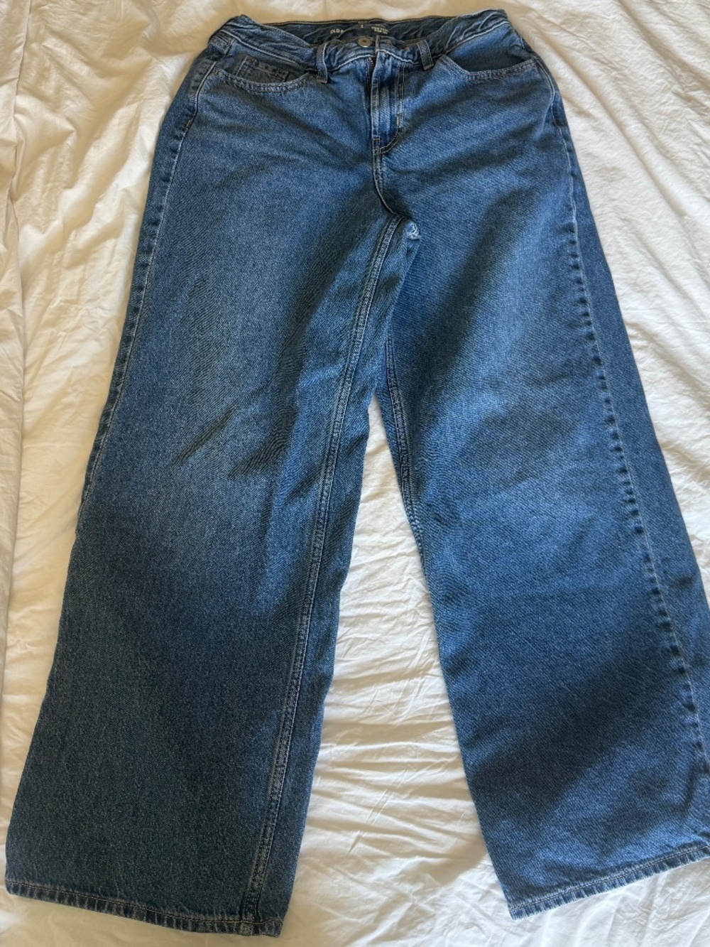 Old Navy WOW! Denim Mid Rise Baggy Wide Leg 2